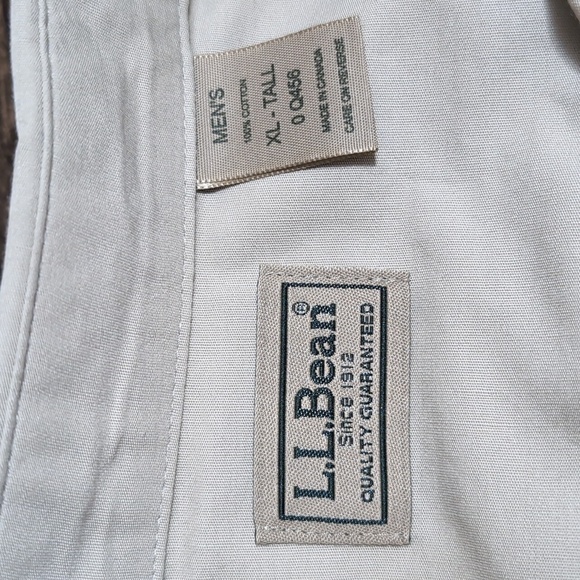 L.L. Bean Safari Button Down with Epaulets. Size XL-Tall in Tan Made in Canada - Picture 5 of 8